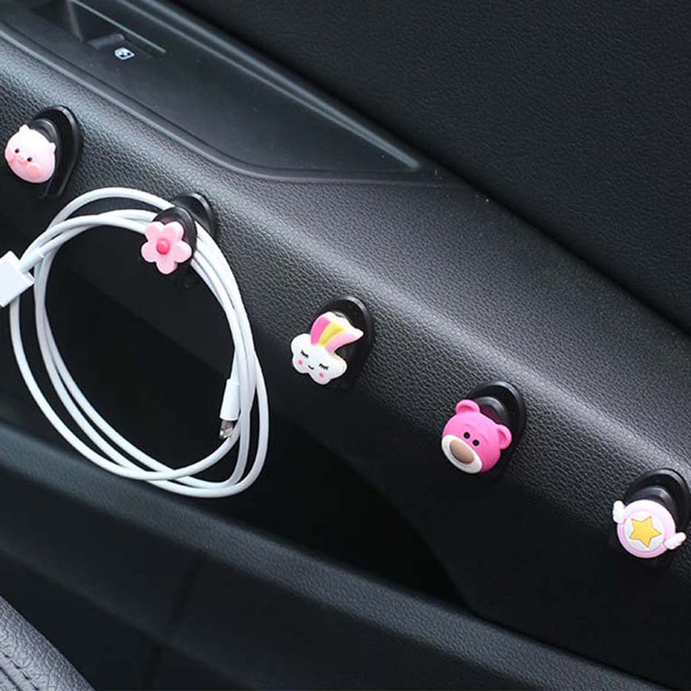 Móc treo đồ mini gắn phía trước và sau ghế xe hơi kiểu hoạt hình sáng tạo đa năng