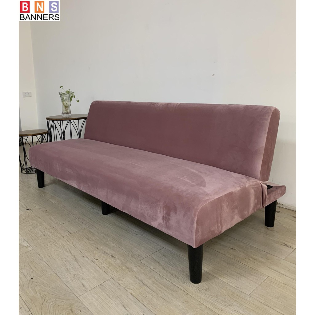Ghế Sofa Giường Đa Năng KN2001-Hồng Phấn Nhung 168*86*35 (Sofa Bed)