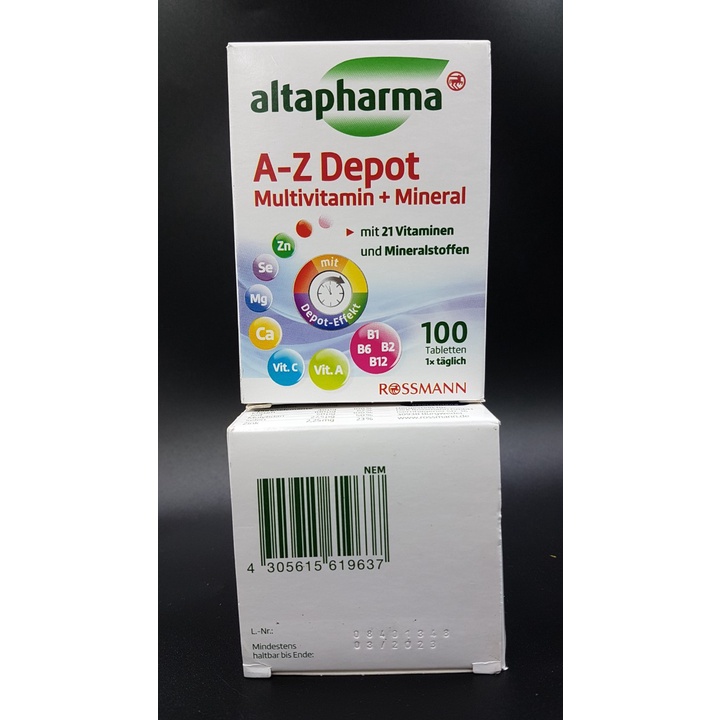 Hàng Đức altapharma A-Z Depot hộp 100 viên