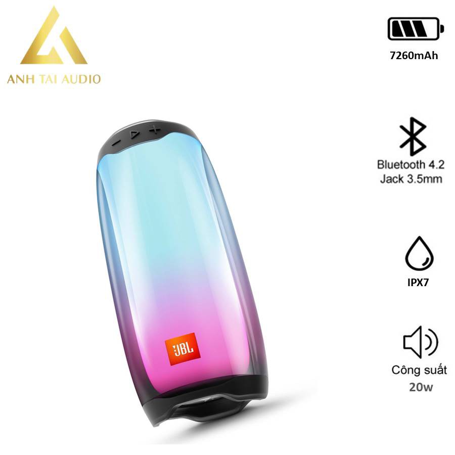 Loa nghe nhạc Bluetooth JBL PULSE 4, nhập khẩu chính hãng,Bas cực sâu,chống nước,Pin sử dụng lên tới 12h anh tài audio