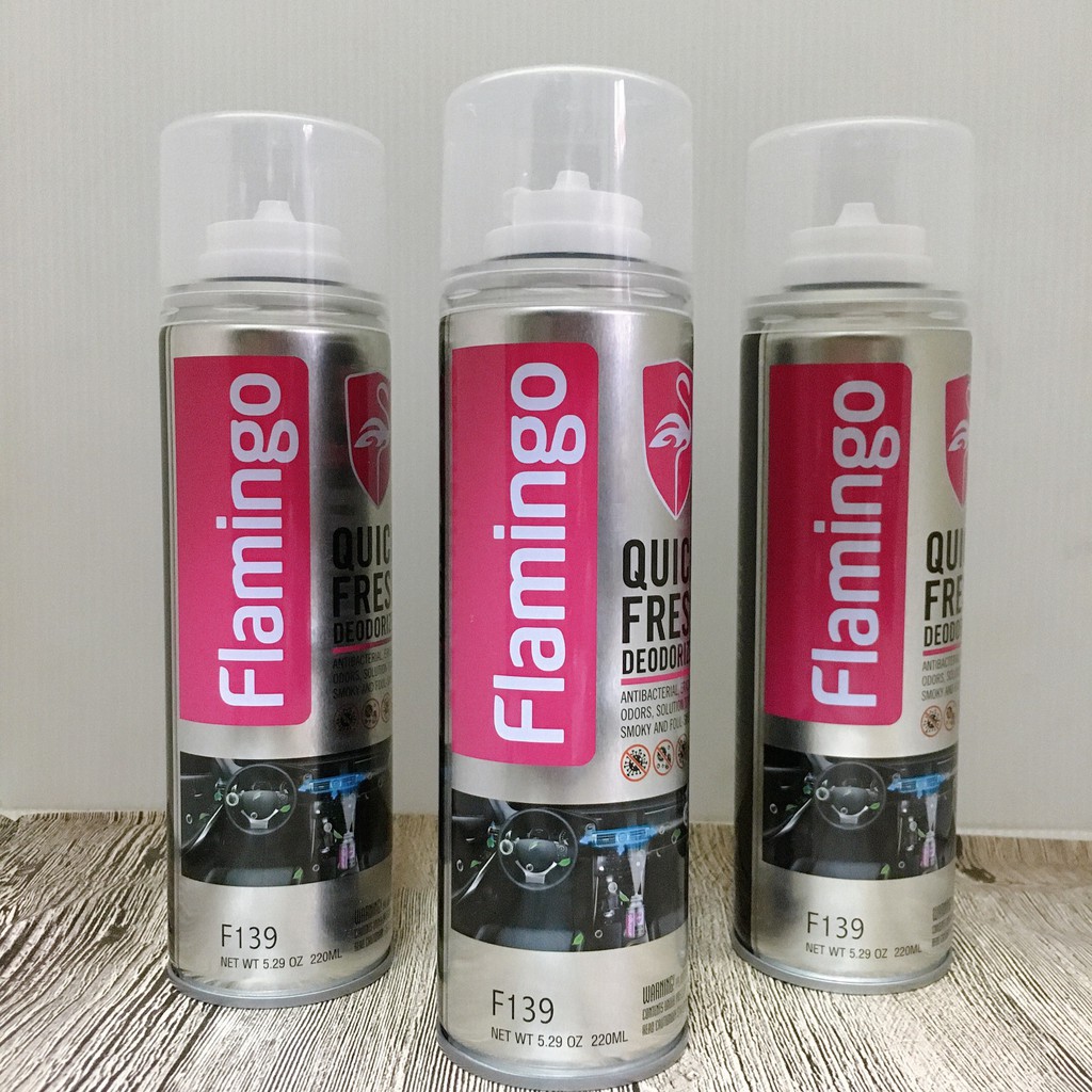 Bình xịt xông khử mùi , diệt khuẩn nội thất ô tô Flamingo F139 - Bình 220ml