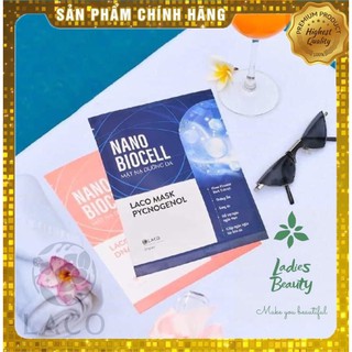 🍃💥[ HOT SALE ] Mặt Nạ Nano Biocell Laco - 100% Từ Dừa Tươi Lên Men,Dưỡng Chất Gấp 20 Lần.