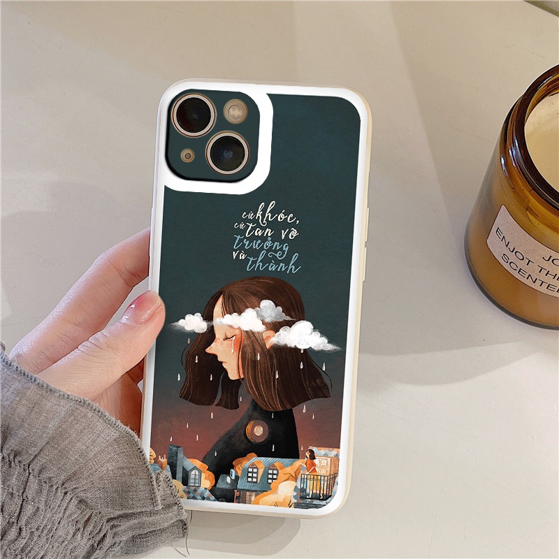 Ốp lưng iPhone 11 cô gái suy tư cho ip 6/7plus 8/Xsmax 11/11promax 12/12pro 13/13promax