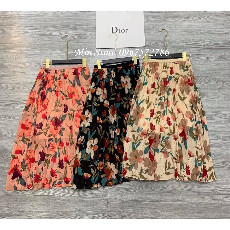 Chân váy hoa xếp ly | BigBuy360 - bigbuy360.vn