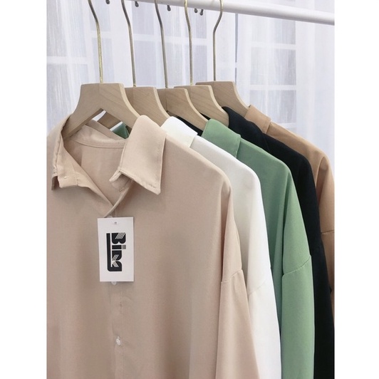 Áo Sơ Mi Trắng Dài Tay Nữ Chất Lụa Nhẹ Mát Form Oversize Siêu Xinh | BigBuy360 - bigbuy360.vn