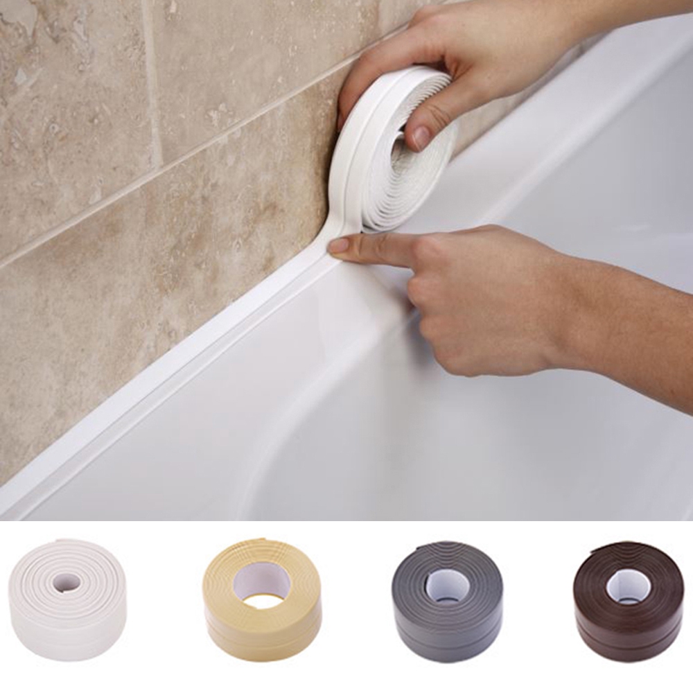Cuộn băng keo pvc chống thấm nước 3.2m dán viền bồn rửa chén/ cho nhà bếp nhà tắm