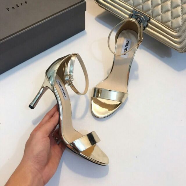 Sandal 7cm Miumiu metalic