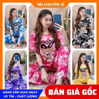 Đồ bộ thun tay dài loang màu cực xinh BTT03 BTT18 ⚡Ảnh thật⚡ Đồ bộ nữ ⚡ Đồ bộ loang màu ⚡ Đồ bộ mặc nhà