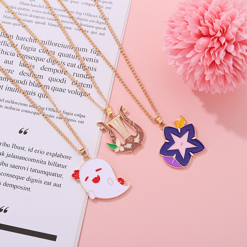 Vòng cổ QIHE JEWELRY mặt dây hình nhân vật game Genshin Impact