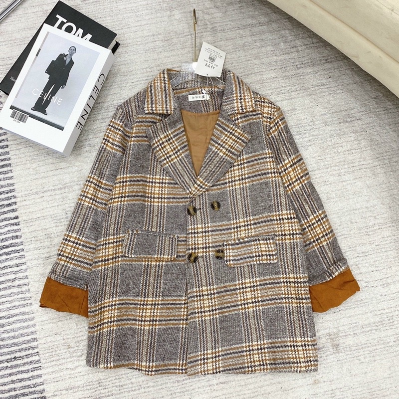 Áo vest Blazer kẻ