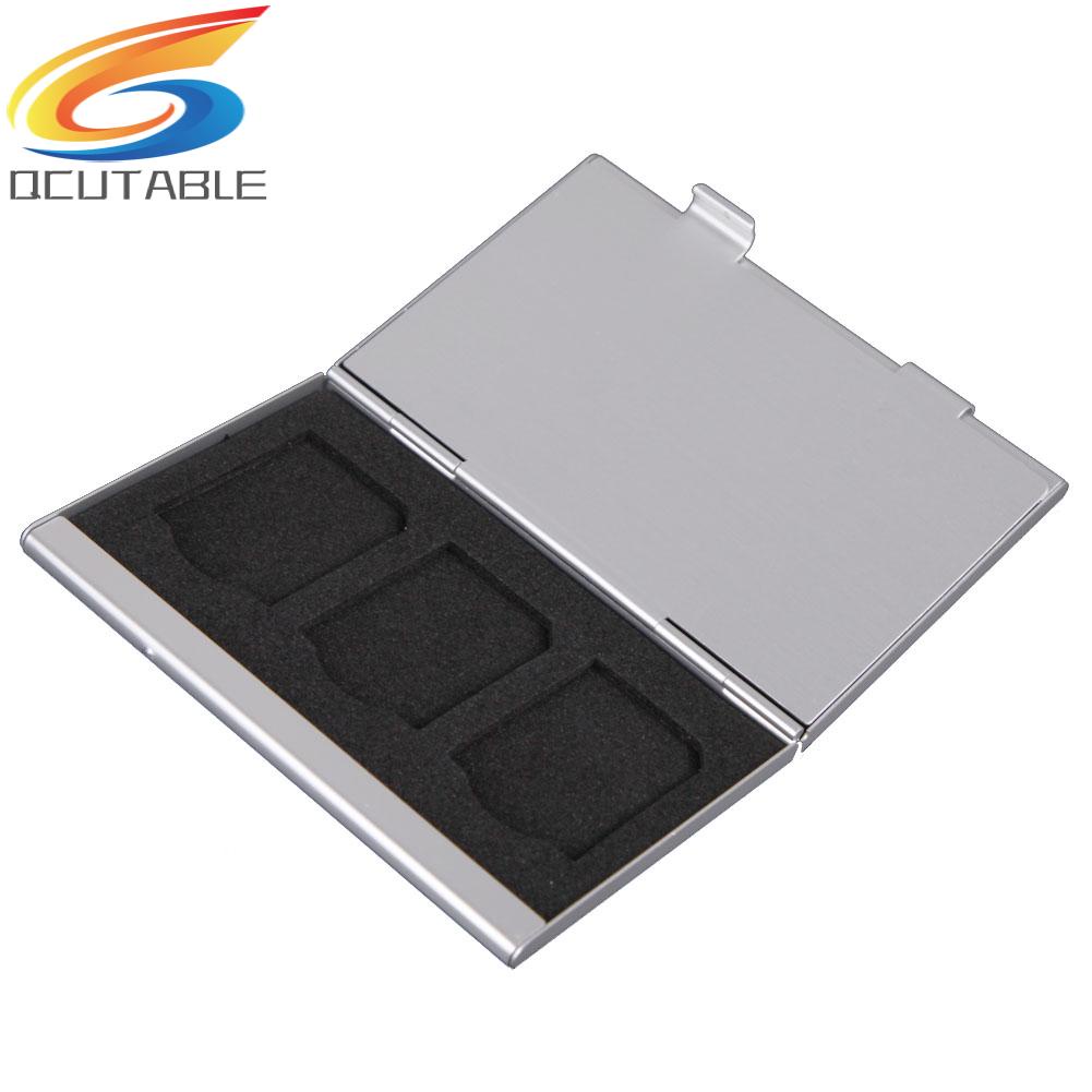 Hộp Đựng Bảo Vệ Thẻ Nhớ Micro SD TF MMC Bằng Kim Loại Nhôm Giá Đỡ