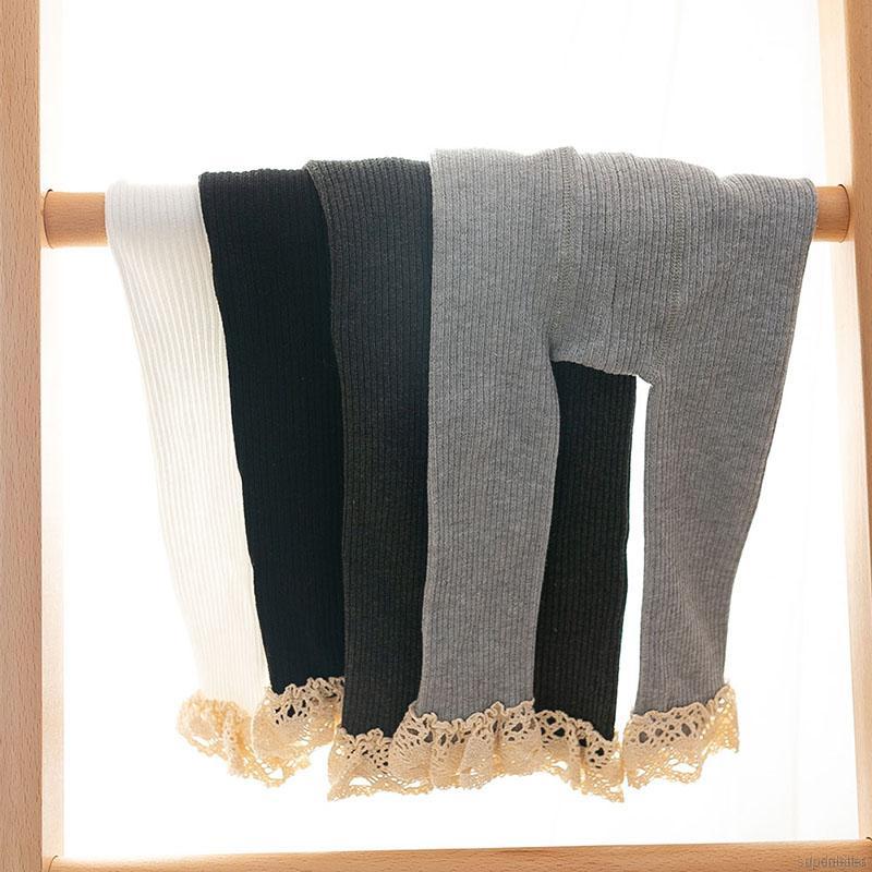 Quần legging phối ren thời trang thu đông cho bé gái