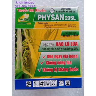 Thuốc Đặc Trị Vi Khuẩn Physan 20SL 16ml