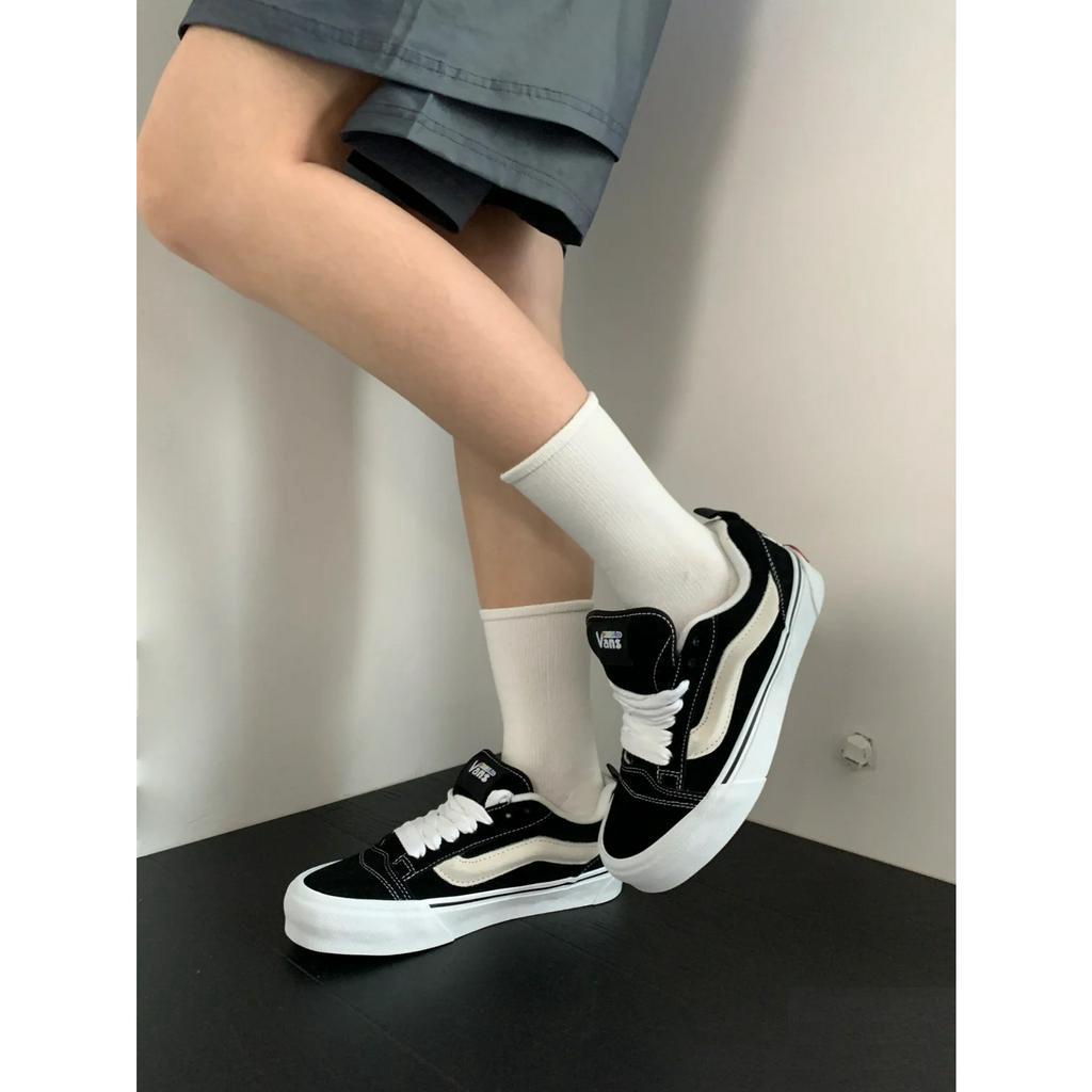 Vans knu skool black white chính hãng chuẩn full box