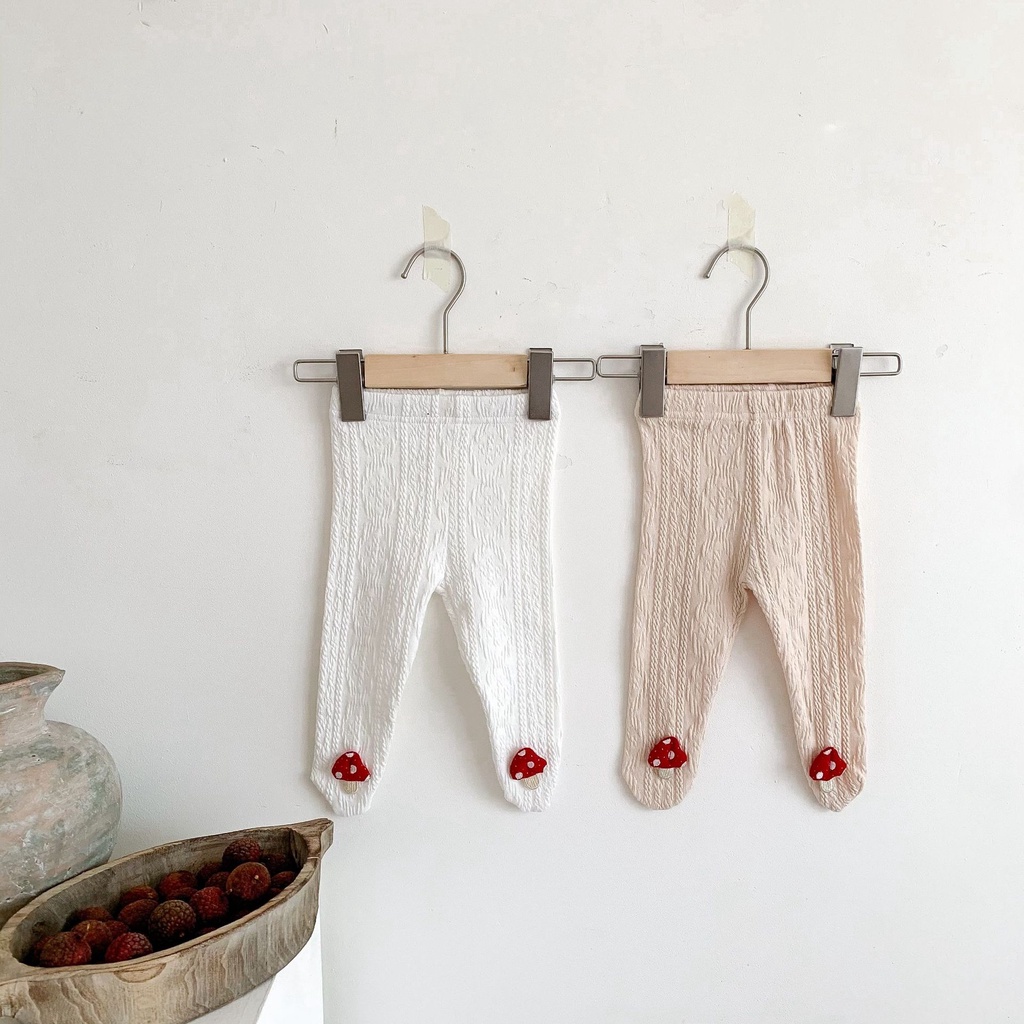 Quần Tất cotton Hình Nấm Nhỏ Dễ Thương Cho Bé