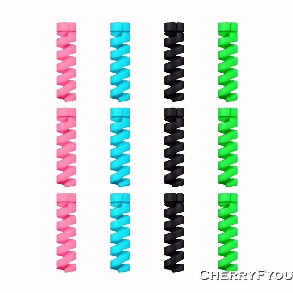 Set 4 phụ kiện bảo vệ cáp sạc USB/tai nghe nhỏ nhắn đáng yêu