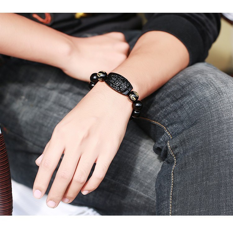 Vòng Tay Đá Obsidian Unisex