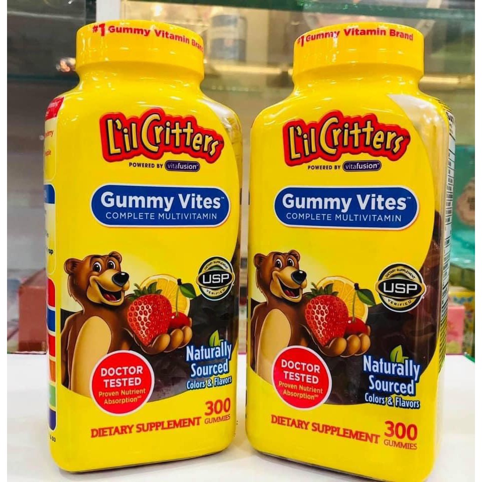 Kẹo Dẻo Bổ Sung Vitamin Và Khoáng Chất Cho Trẻ L'il Critters Gummy Vites 300 Viên