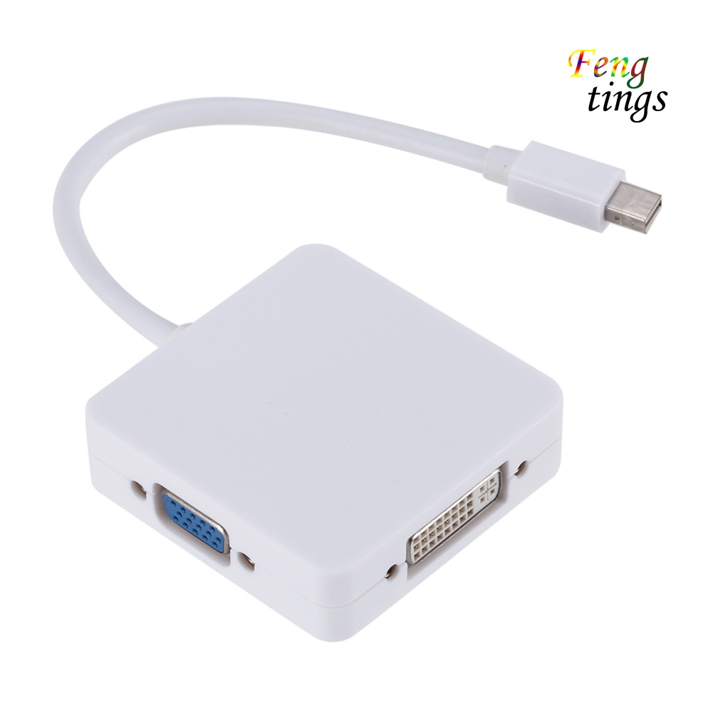 【FT】3in1 Mini Display Port DP to DVI VGA HDMI-compatible Adapter Cable for MacBook Thunderbolt
