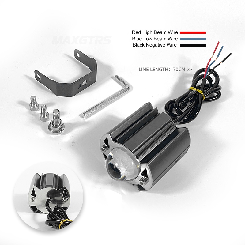 Set 1/2 đèn pha led mini 15w MAXGTRS siêu sáng chống sương mù chuyên dụng cho xe máy/ xe hơi/ tay ga