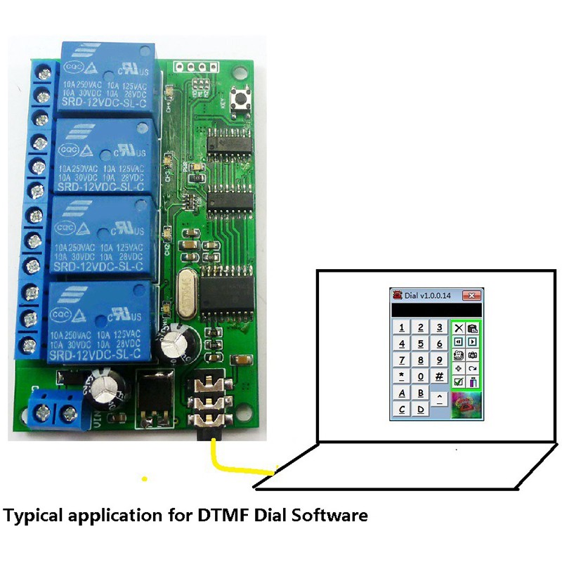 Bộ Giải Mã Âm Thanh Thông Minh Ad22B04 4 Ch Dtmf Mt8870