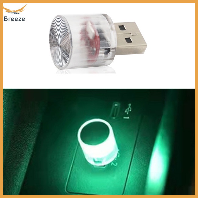 breeze Portable Car Interior Usb Night Light Mini In-line Led Atmosphere Decorative Lamp