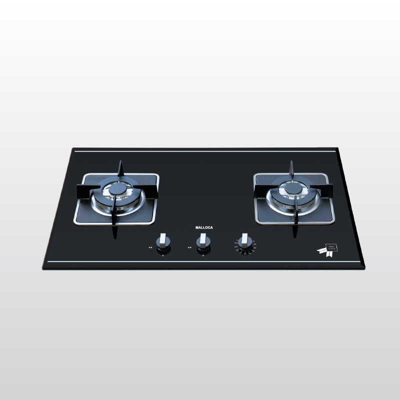 [TRẢ GÓP 0%] Bếp gas âm 2 gas Malloca AS 9402B Kiềng Gang, Hẹn giờ - Bảo hành 3 năm chính hãng