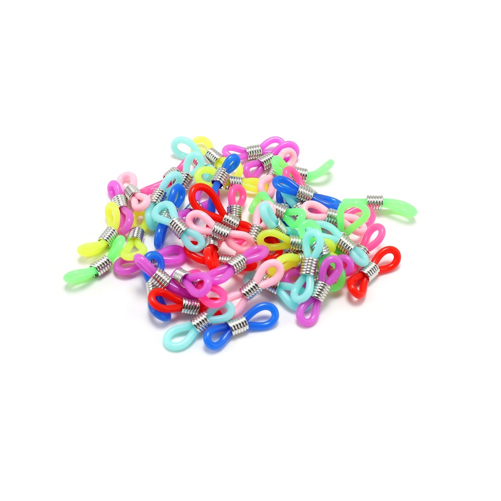 St.kunkka 50 cái / túi Kính màu dây buộc đầu nối vật liệu cao su để làm đồ trang sức DIY