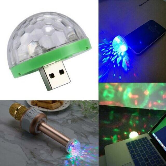 USB Đèn Led Vũ Trường 7 Màu Cảm Ứng Theo Điệu Nhạc -hàng loại 1