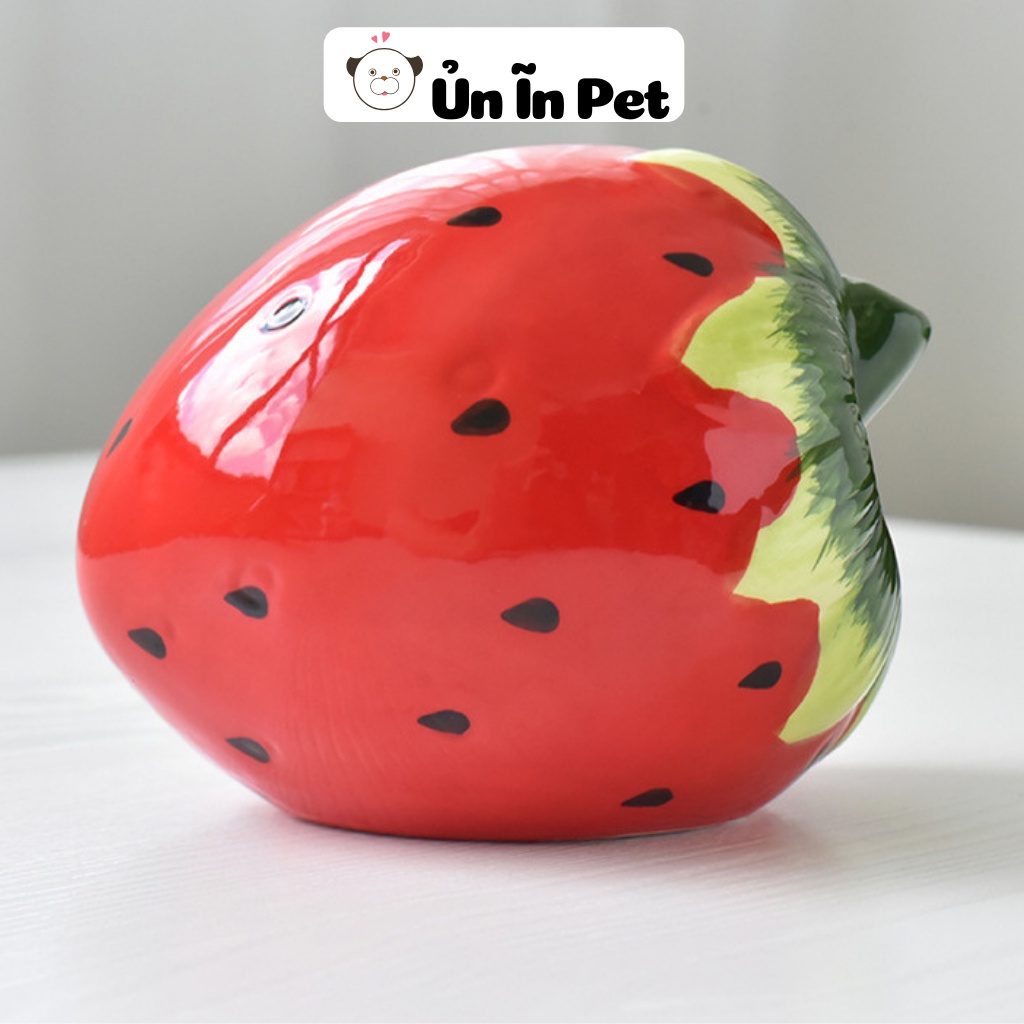Nhà ngủ sứ hamster, DÂU TÂY siêu mát, dễ thương