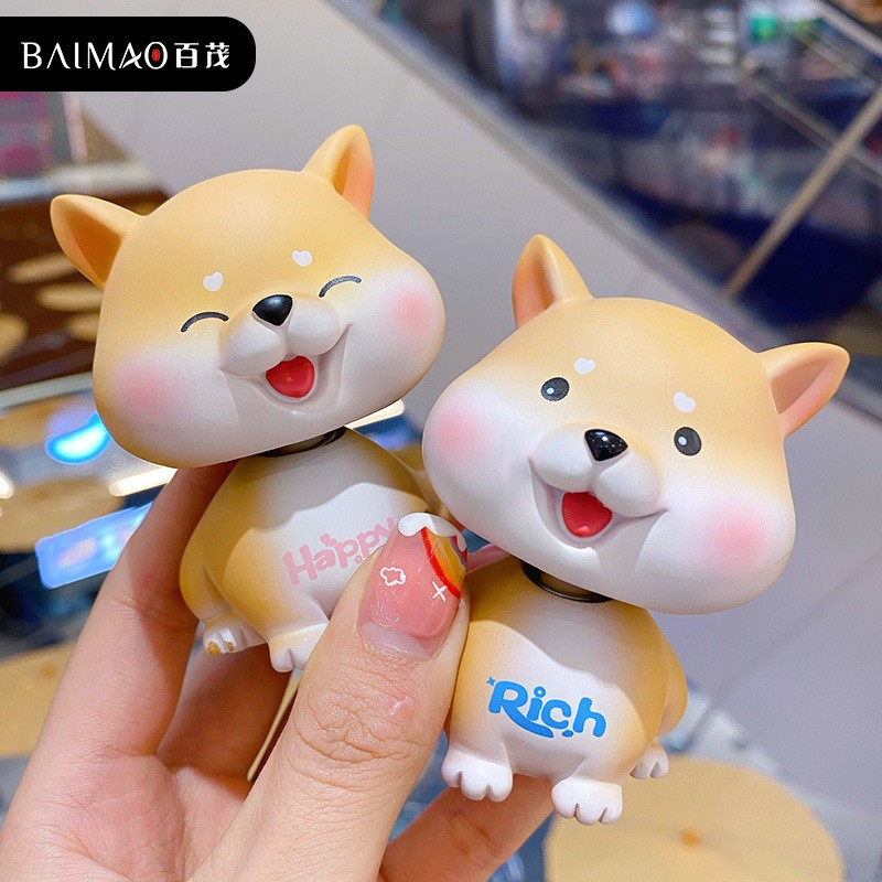 Hoạt Hình Mô Hình Chó Shiba Lắc Đầu Trang Trí Nội Thất Xe Hơi