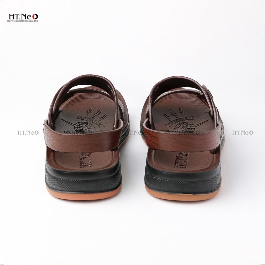 Sandal da bò- dép da HT.NEO da bò thật 100% kết hợp đế kếp cao 3,5cm cực đẹp khâu may chân quai siêu chắc chắn SD88