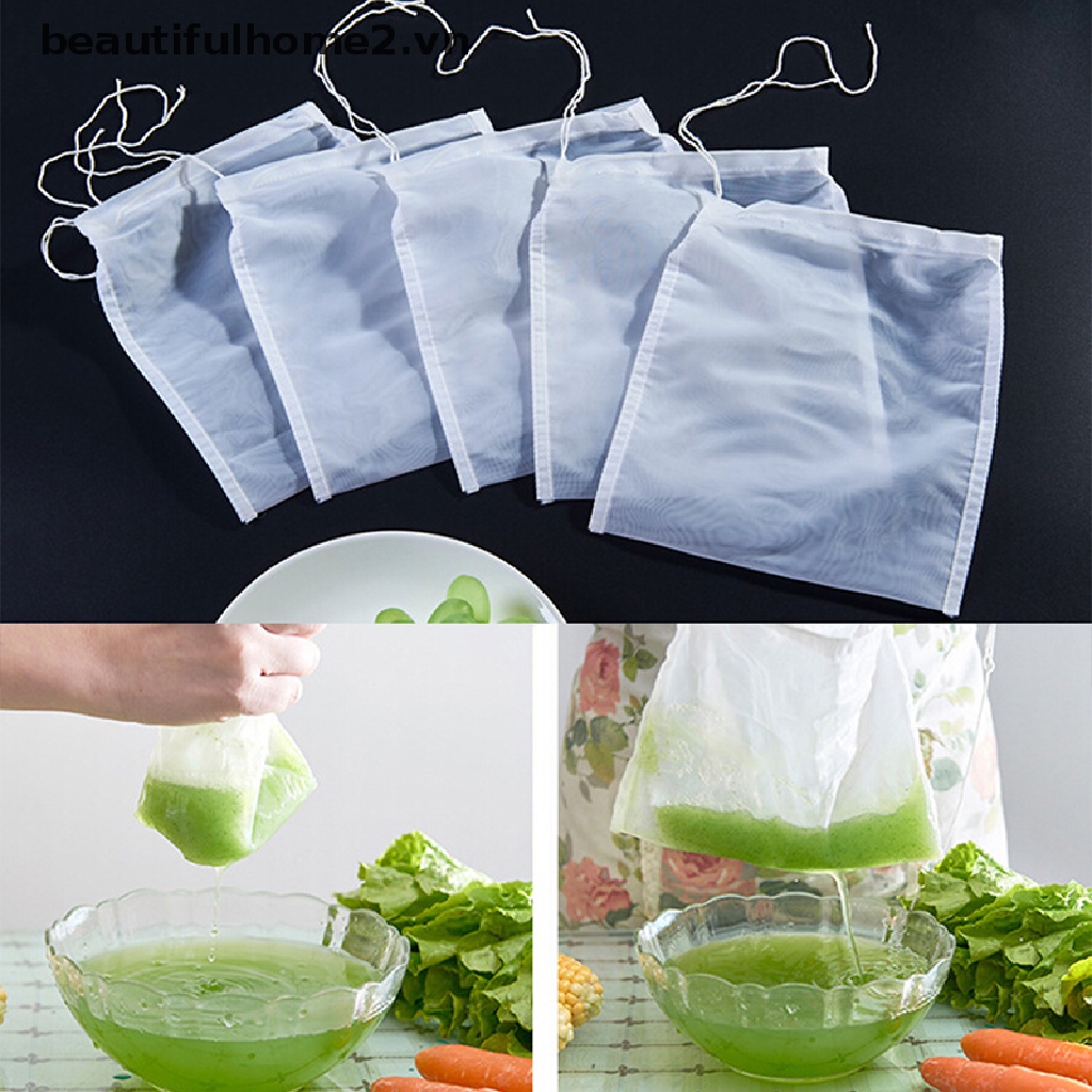 1 Túi Lưới Nhựa Đựng Sữa Nước Ép Tái Sử Dụng Tiện Lợi