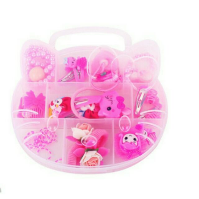 Hộp kẹp tóc nơ kitty xinh xắn cho bé gái