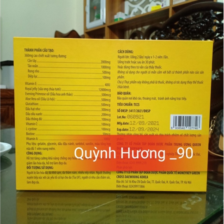 Viên uống ROYAL JELLY sữa ong chúa hộp 2 lọ x 30 viên giúp đẹp da chống lão hóa