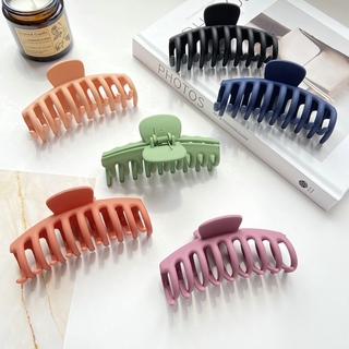 Kẹp tóc nhựa màu trơn phong cách Hàn Quốc thời trang cho nữ