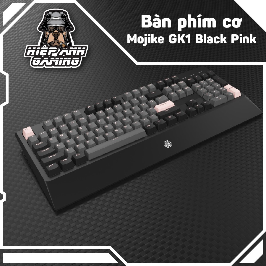 Bàn phím cơ Mojike GK1 Black Pink (AKKO sw v2 / LED trắng) | Bảo hành chính hãng 12 tháng