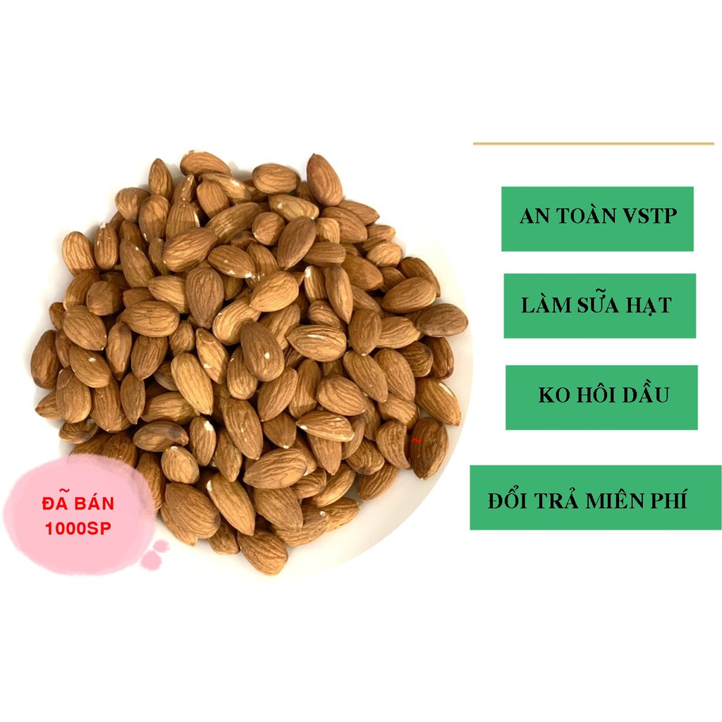 Hạnh nhân sống tách vỏ dùng để làm sữa, làm bánh Mourad túi 500g - Úc