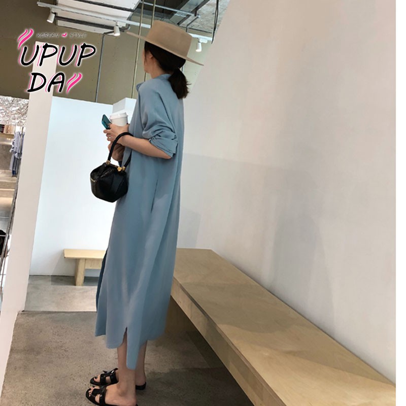 Đầm Sơ Mi Nữ Tay Dài Cổ Đứng | BigBuy360 - bigbuy360.vn