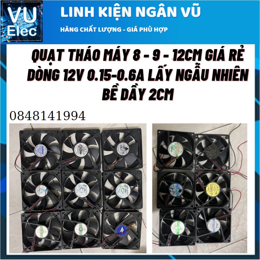 Quạt tháo máy 8cm - 9cm - 12cm giá rẻ