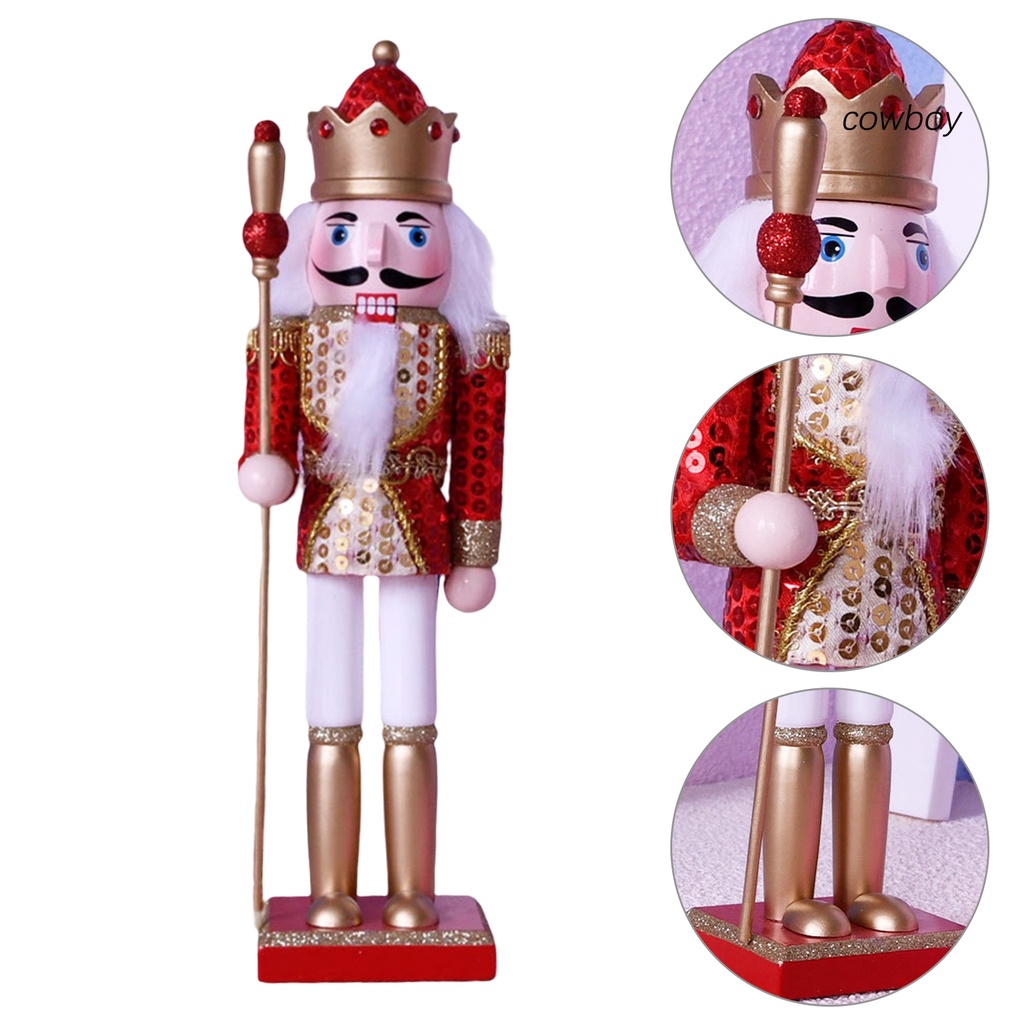 (Cao Bồi) Đồ Chơi Con Rối Hạt Dẻ Mini Truyền Thống Trang Trí Nhà Cửa Chủ Đề Giáng Sinh