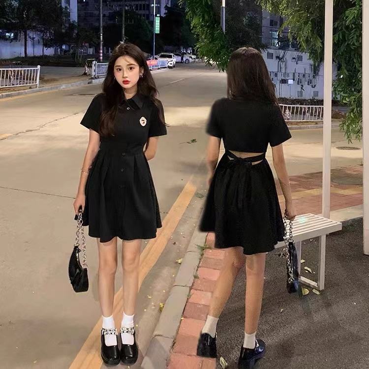 Đầm Polo Perty tay ngắn dáng ôm thời trang Hàn Quốc cho nữ