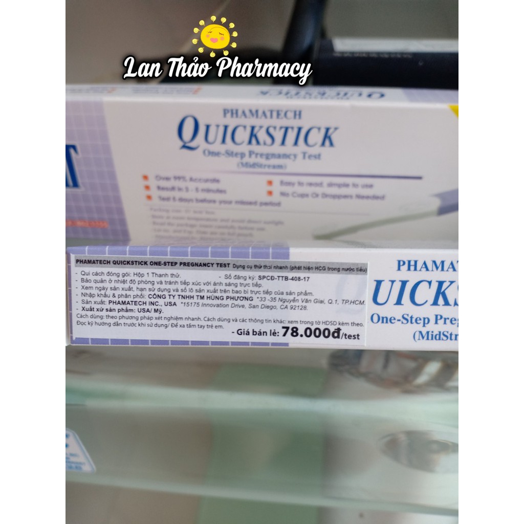 [Có che tên sản phẩm] BÚT THỬ THAI NHANH QUICKSTICK CHÍNH HÃNG CỦA MỸ CHO KẾT QUẢ NHANH CHÓNG CHÍNH XÁC