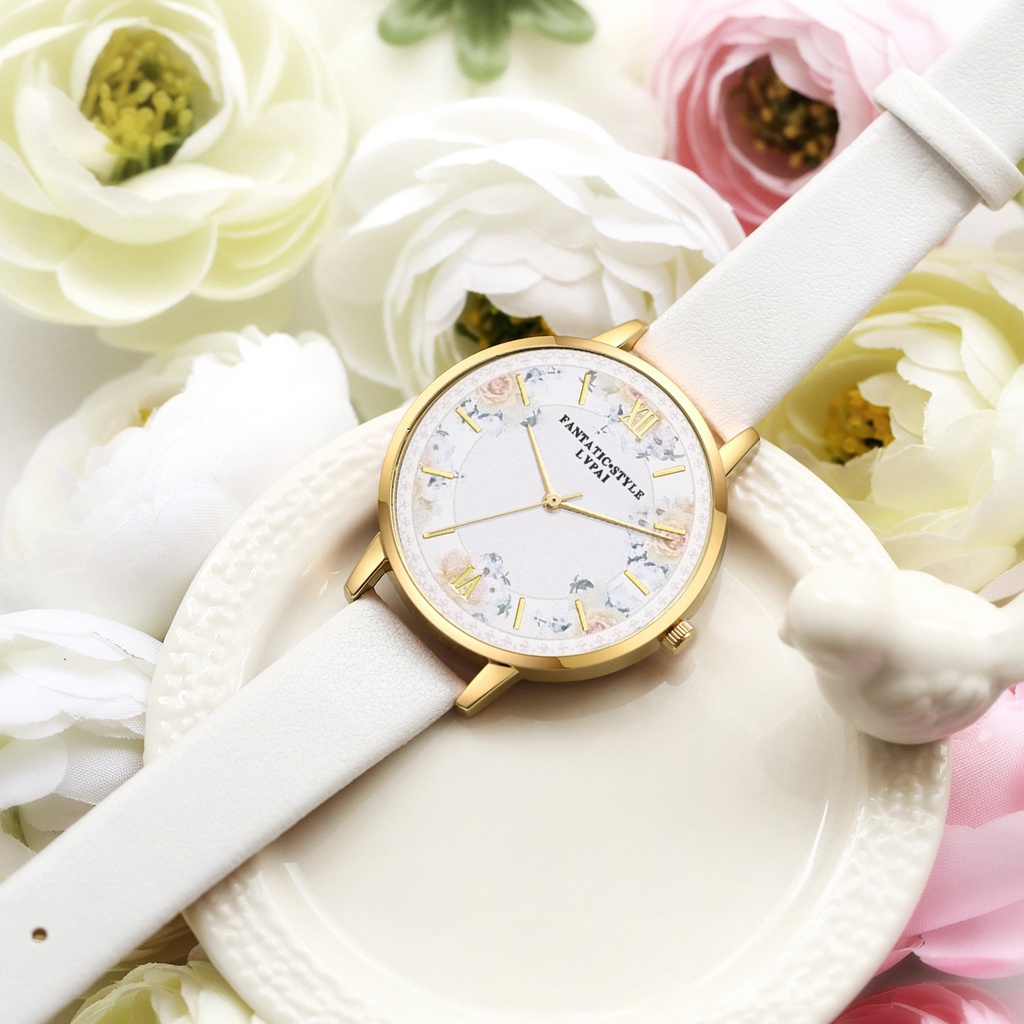 Đồng Hồ Thời Trang Nữ Dây Da Thiết Kế Đơn Giản