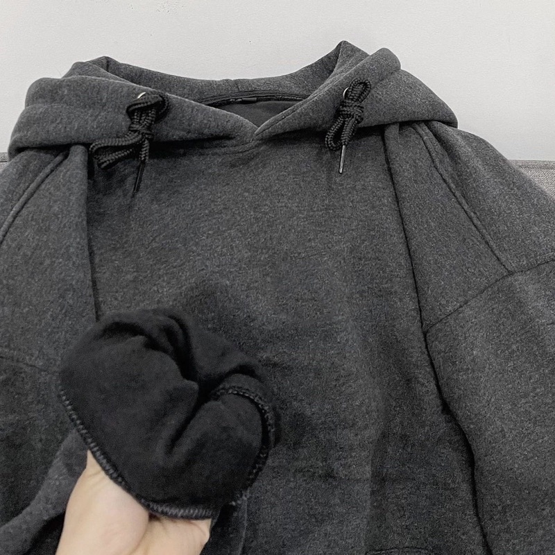 Áo Hoodie Basic Chất Nỉ Ngoại Cotton Dày Dặn Unisex