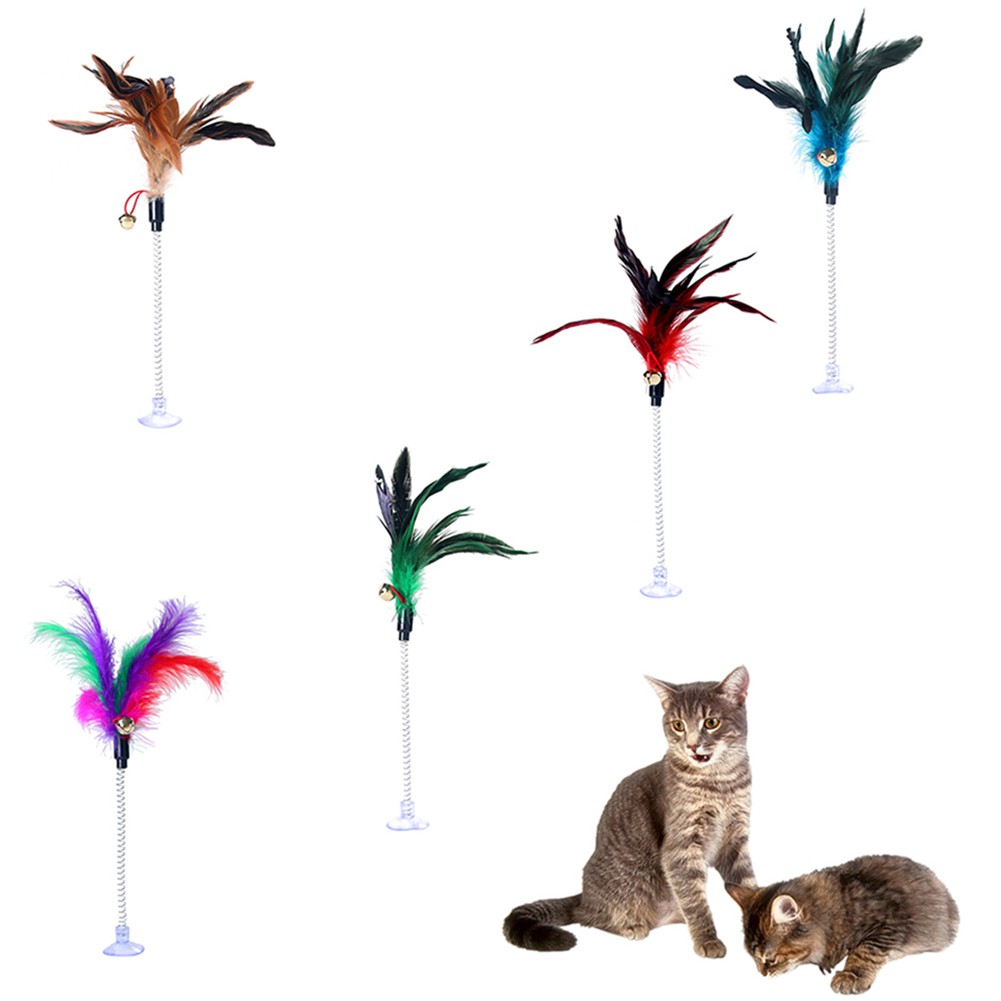 Đồ chơi gậy tương tác với mèo cưng thú vị nhiều màu sắc