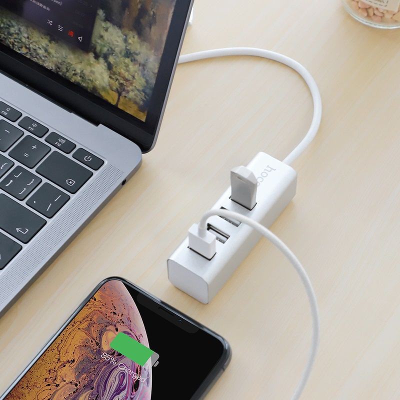 Bộ Chuyển Đổi Hub Chia 4 Cổng Usb Hoco Hb1 - Tiện Lợi Đa Năng - Chính Hãng - Bảo Hành 6 Tháng