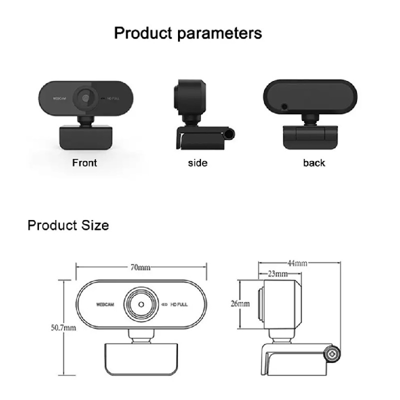 Webcam Kỹ Thuật Số 2021 1080p Full Hd Tự Động Lấy Nét Tích Hợp Micro 1080p / 30fps Cho Pc Laptop Skype Video Party-502