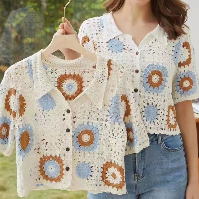 Áo Thun Dệt Kim Ngắn Tay Thời Trang Mùa Hè Dành Cho Nữ