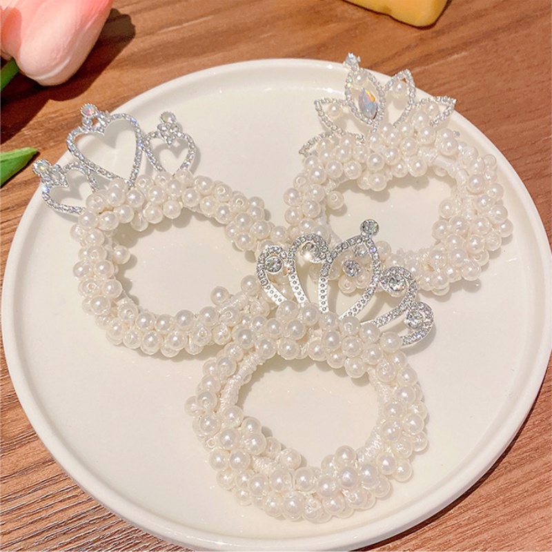 Băng Đô Vương Miện Ngọc Trai Dễ Thương Cho Bé Gái jp5